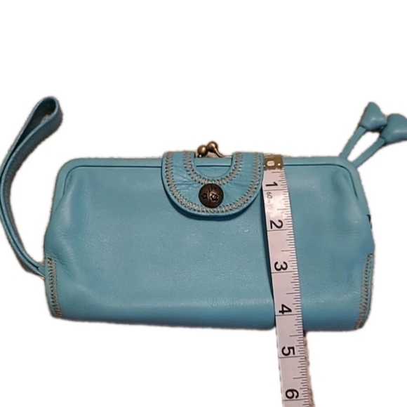Lucky Brand Vintage Teal Leather Purse Wallet/Wristlet Butter-Soft Leather EUC - Picture 12 of 12